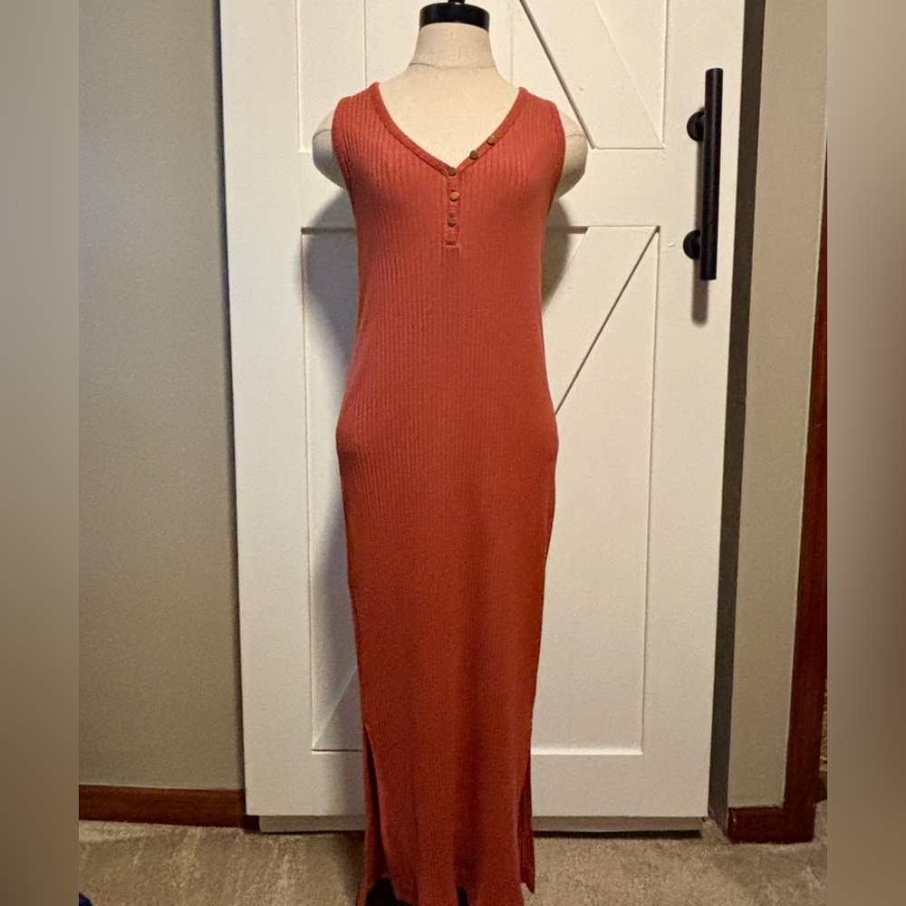 Banana Republic Sleeveless Maxi Dress in Terracotta